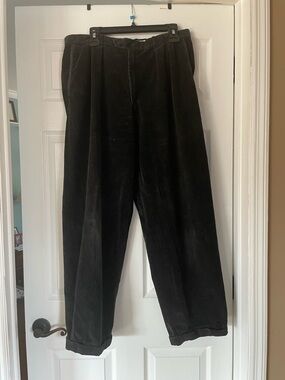 Vintage Men’s Hermes Paris Black Corduroy Pants-W 36 L 41”